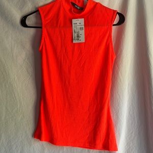 NWT neon orange sleeveless tank